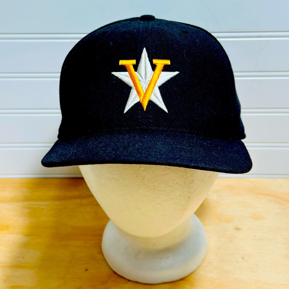 Vanderbilt University New Era Baseball Cap 100% Wool Size 7 3/8 Made in USA